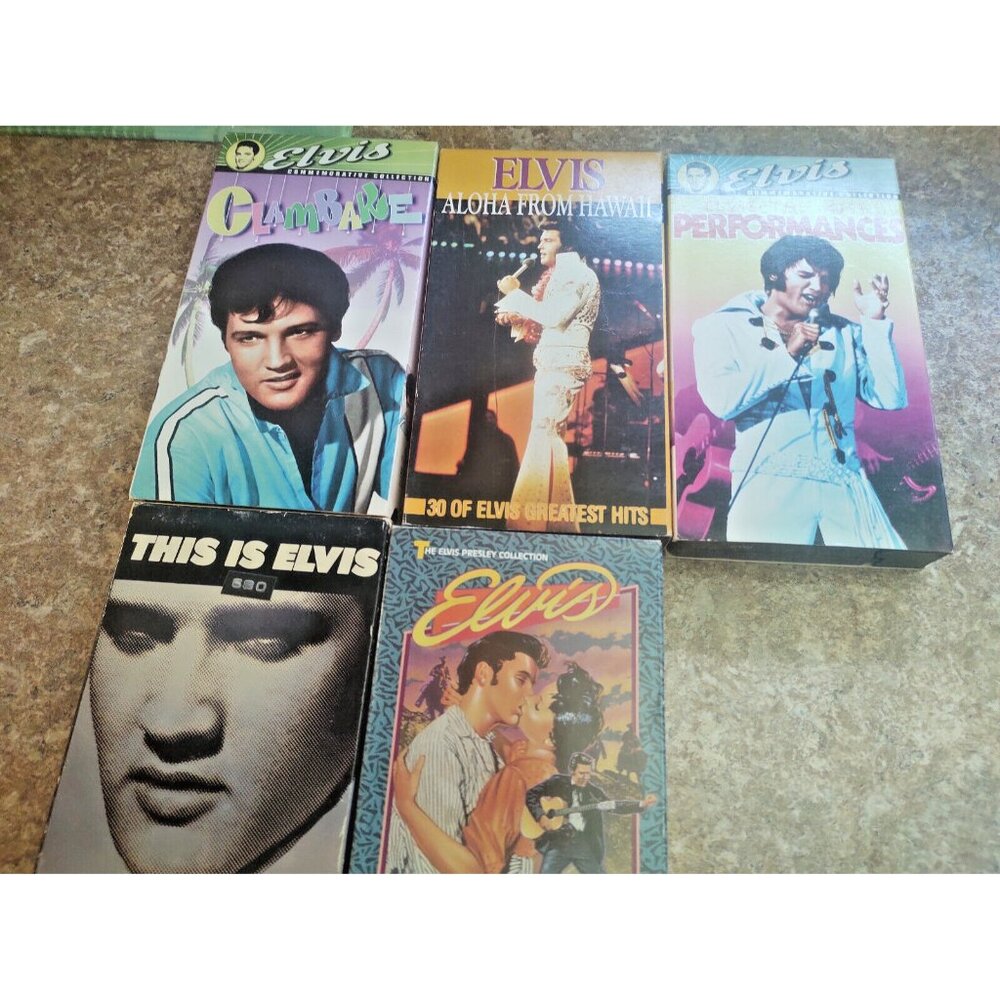 Vintage Elvis Presley VHS Movies Lot (5)